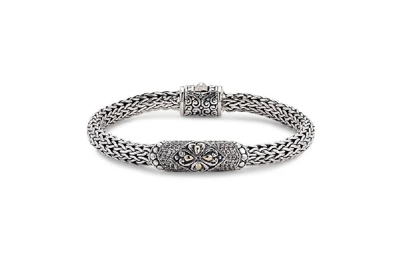 bracelet with meaningful charm for good luck -Como Bracelet- White Topaz