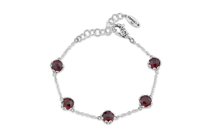 gemstone bracelet for grounding energy -Glow Bracelet- Garnet