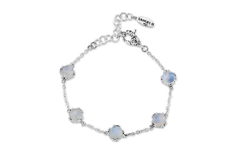 unique charm bracelet for personal style -Glow Bracelet- Rainbow Moonstone