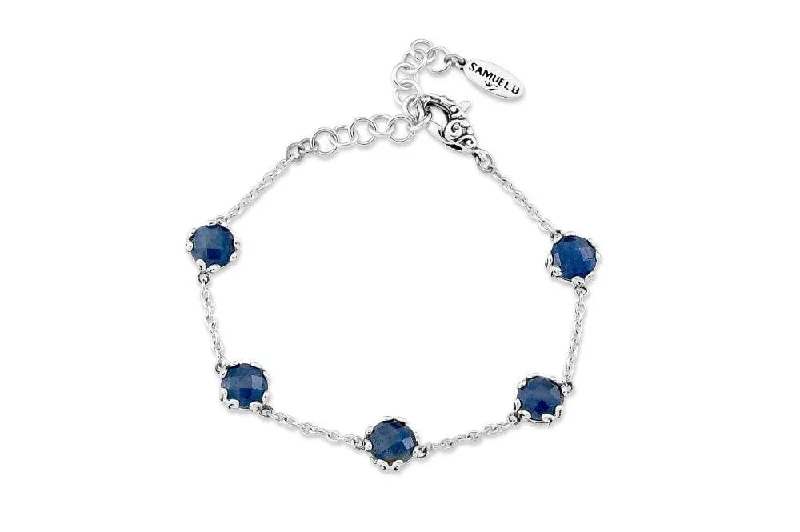 bracelet with meaningful charm for best friend -Glow Bracelet- Sapphire