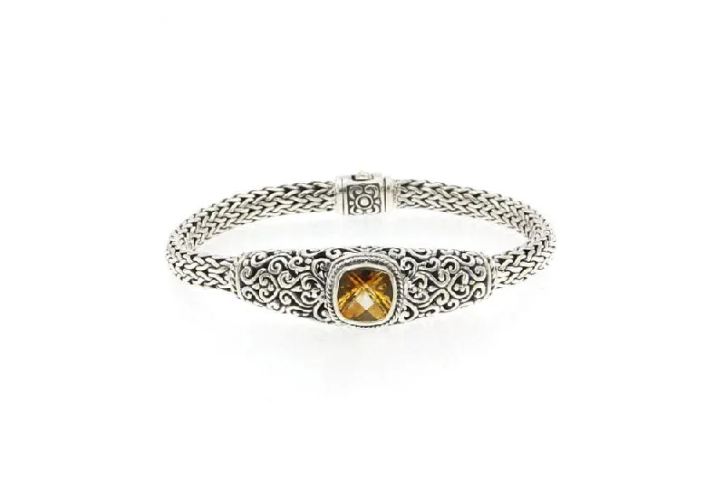 bracelet for girlfriend with heart charm -Meghan Bracelet- Citrine