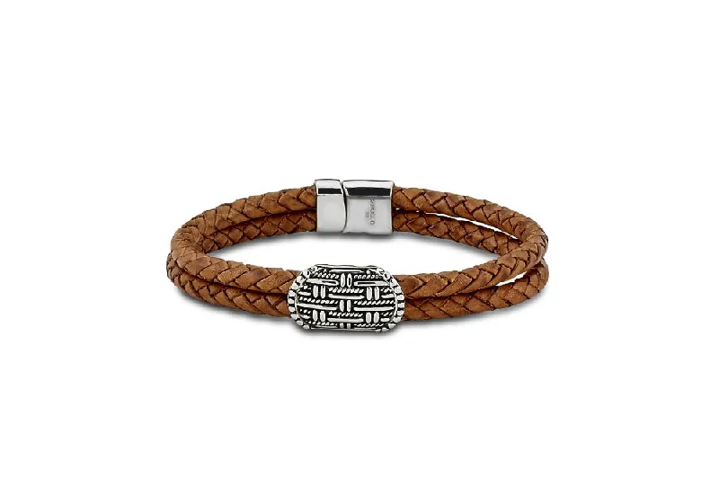 bracelet with charm for romantic gift -Paluweh Bracelet- Brown Leather