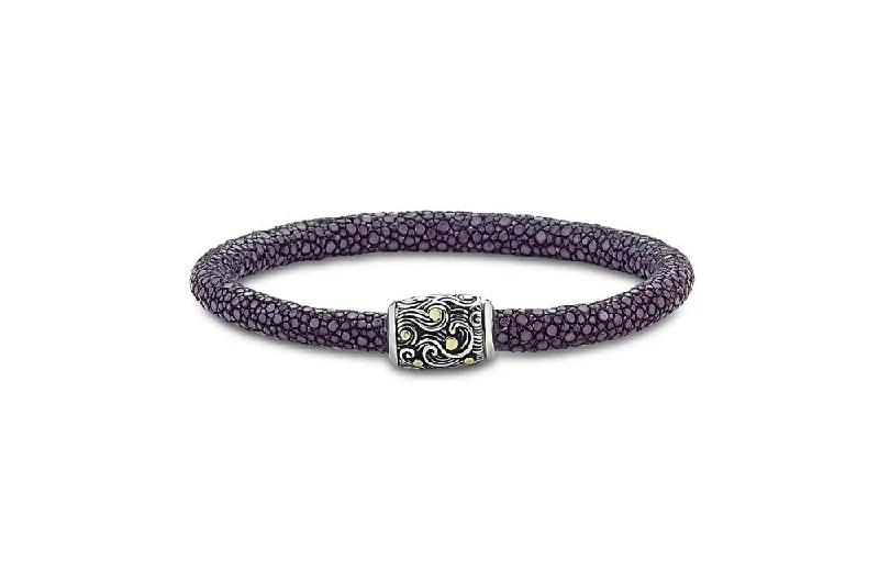 stackable bracelet set for fashionable look -Ranu Bracelet- Lavender Stingray