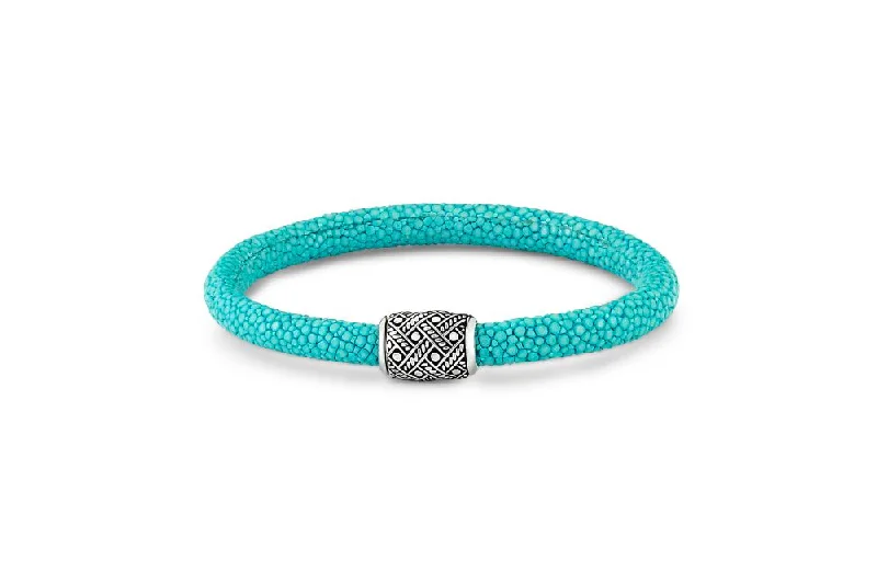 bracelet with meaningful charm for good luck -Tara Bracelet- Turquoise Stingray