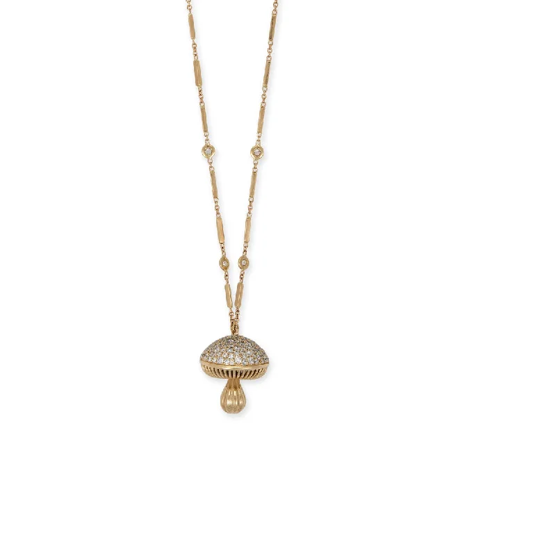 fashionable pendant necklace -Mushroom Cap Necklace