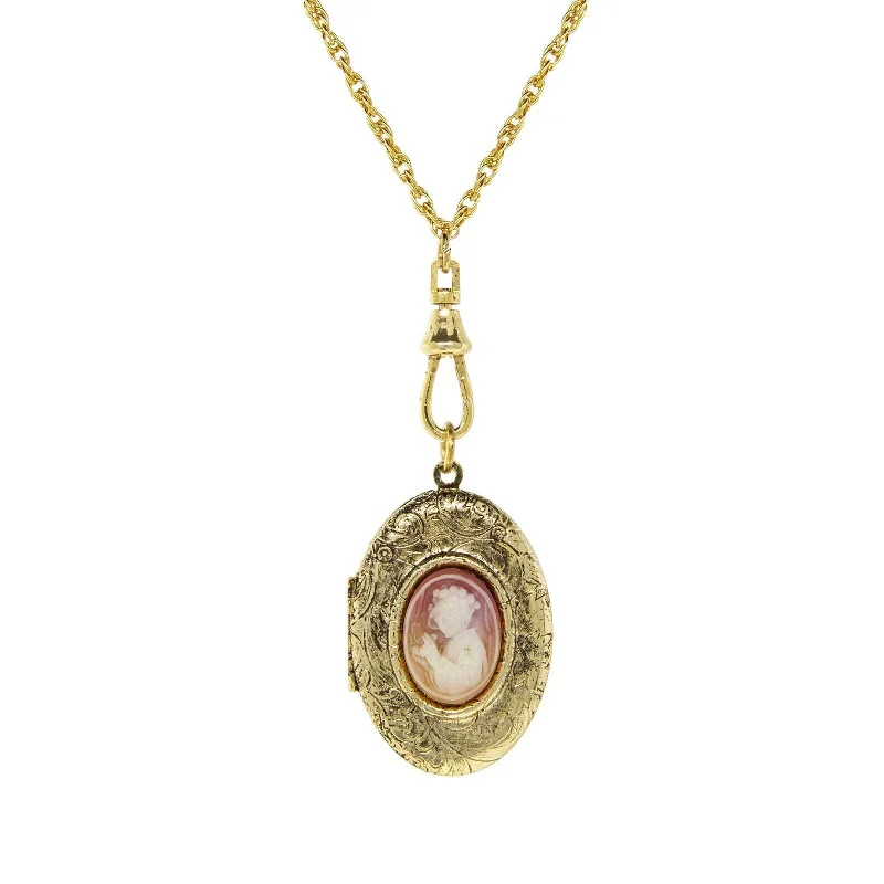 geometric silver necklace for women -1928 Jewelry Victorian Reflections Carnelian & Ivory Cameo Swivel Locket Necklace 28"