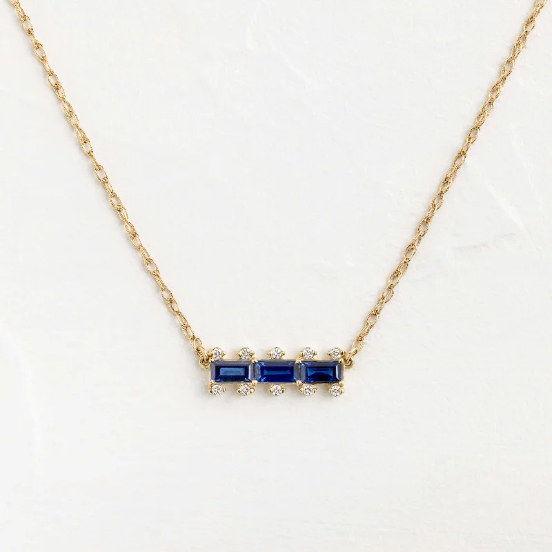 chic crystal pendant necklace -Bookend Necklace - In Stock