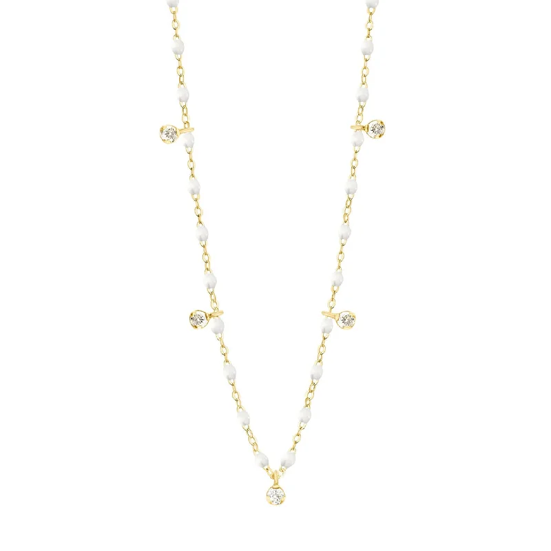 crystal pendant chain necklace -Classic Gigi Supreme 5 Diamond Necklace