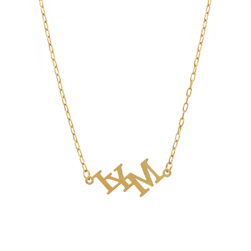 stylish pendant chain -LYM Letter Gold Necklace