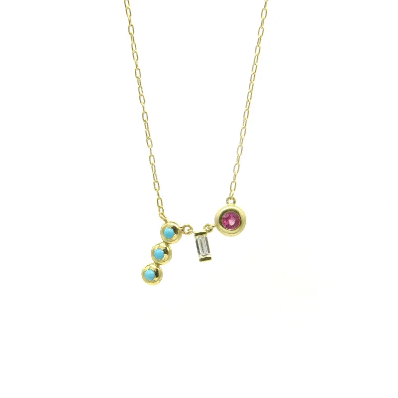 elegant layered necklace -Triple Station Riviera Necklace