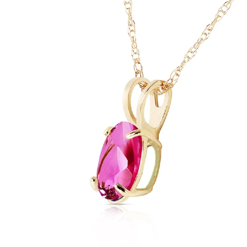 sparkling diamond heart necklace -0.85 Carat 14K Solid Gold Heart Asks Mind Pink Topaz Necklace