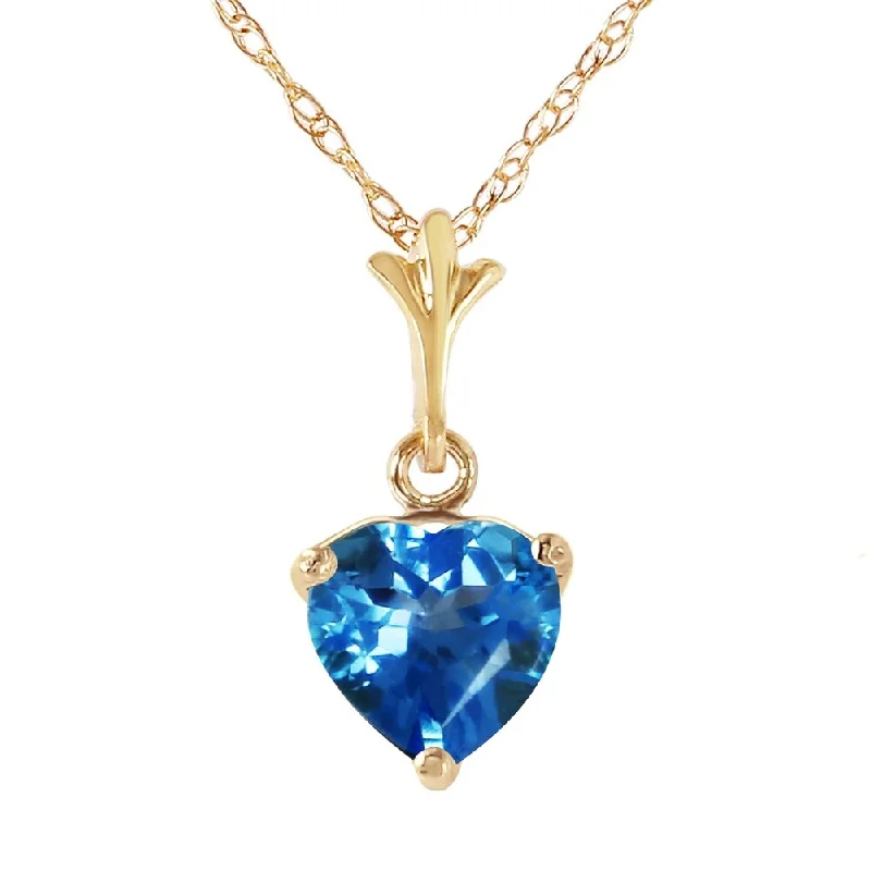 celestial pendant for necklace -1.15 Carat 14K Gold Paradox Blue Topaz Necklace