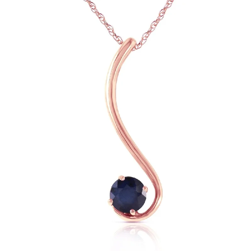 unique crystal necklace -14K Rose Gold Natural Sapphire Necklace Jewelry Class