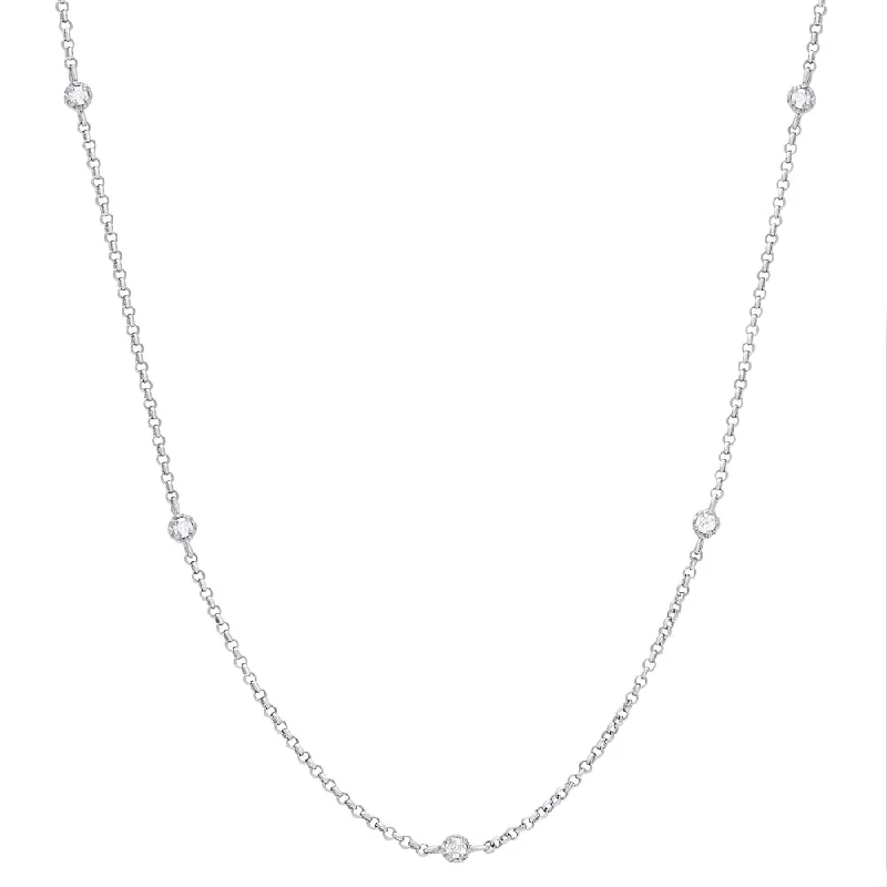 custom chain with gemstone pendant -Finesque Gold Over Silver or Sterling Silver 1/2 ct TDW Diamond Necklace