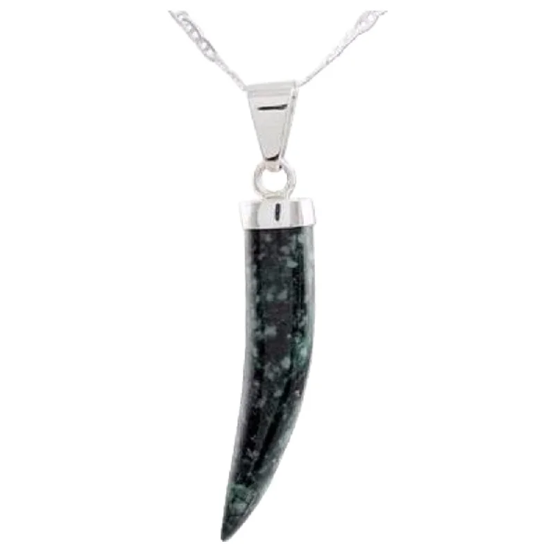 custom birthstone necklace -Handmade Men's Sterling Silver 'Invincible' Green Jade Necklace (Guatemala)