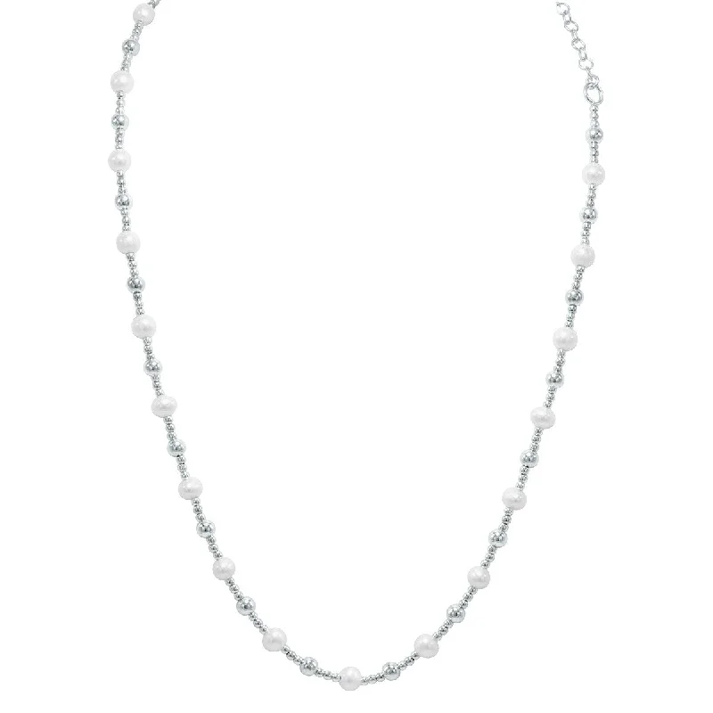 pearl and gold pendant necklace -Marquee Jewels Silver Drop Bead Chain with Lobster Clasp - 18 Inch