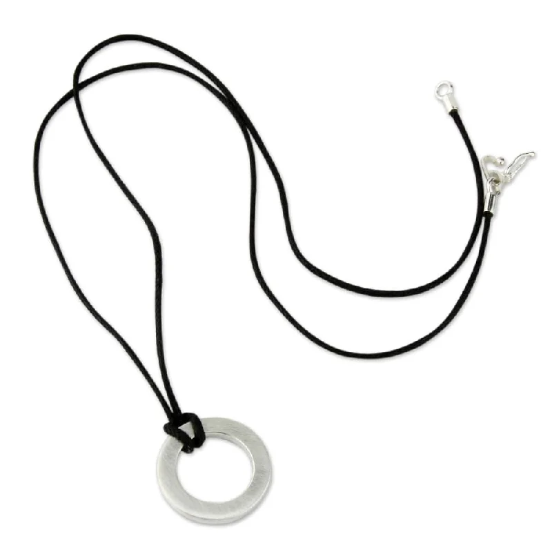 pearl and gold pendant necklace -NOVICA Handmade Sterling Silver Men's 'Perfect Circle' Necklace (Peru)