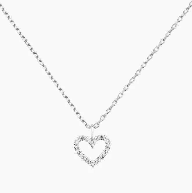 sparkling heart necklace for women -14K Gold Plated Dainty Pendant Necklace