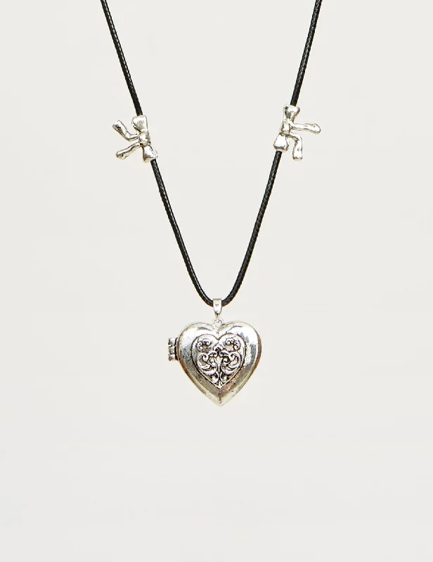 double heart pendant necklace -Sunny Locket Necklace