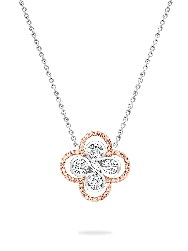 elegant gold chain with pendant -Be Boodles Pink Diamond Pendant