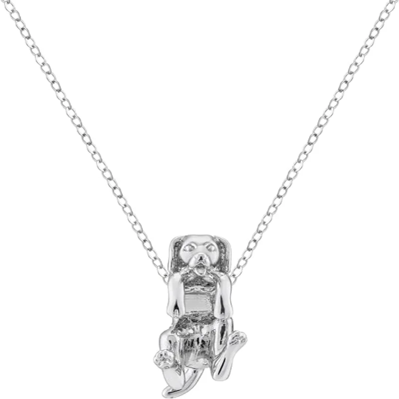 romantic pendant necklace for anniversary -Dangling Beagle Dog Necklace