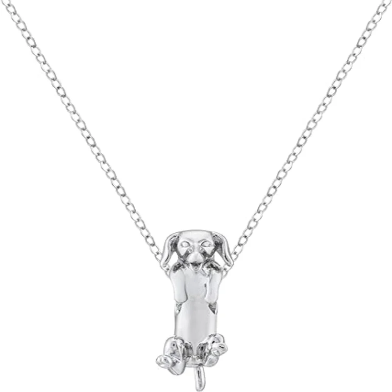 trendy heart-shaped necklace -Dachshund Weiner Dog Necklace