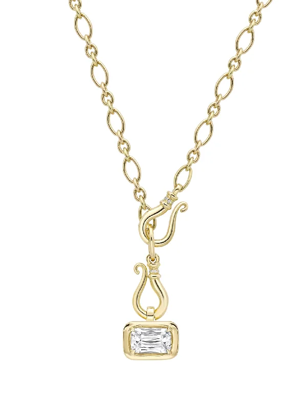 personalized nameplate necklace -Florentine Ashoka Yellow Gold Diamond Pendant