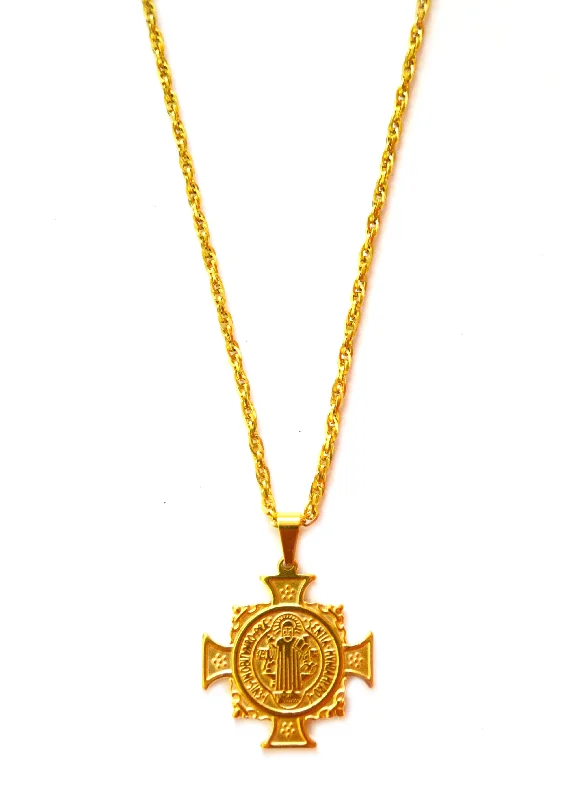 gold chain necklace with pendant -Godfrey