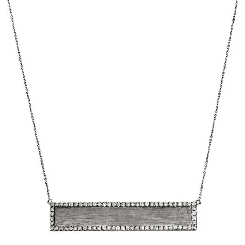 luxury silver necklace for women -Hollie Horizontal Necklace Silver