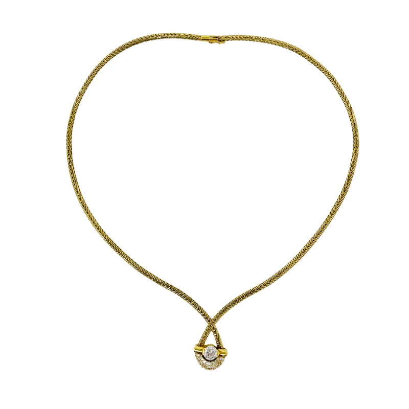 custom heart-shaped necklace -Jose Hess 18K Gold 18" Necklace with Diamonds