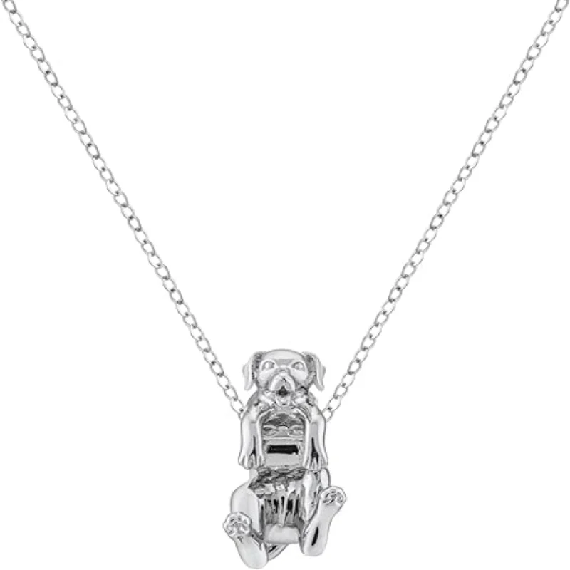 crystal charm necklace for women -Labrador Retriever Dangling Dog Necklace