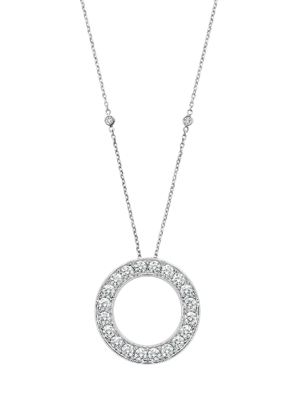 customized name pendant necklace -Roulette Mega Platinum Diamond Pendant