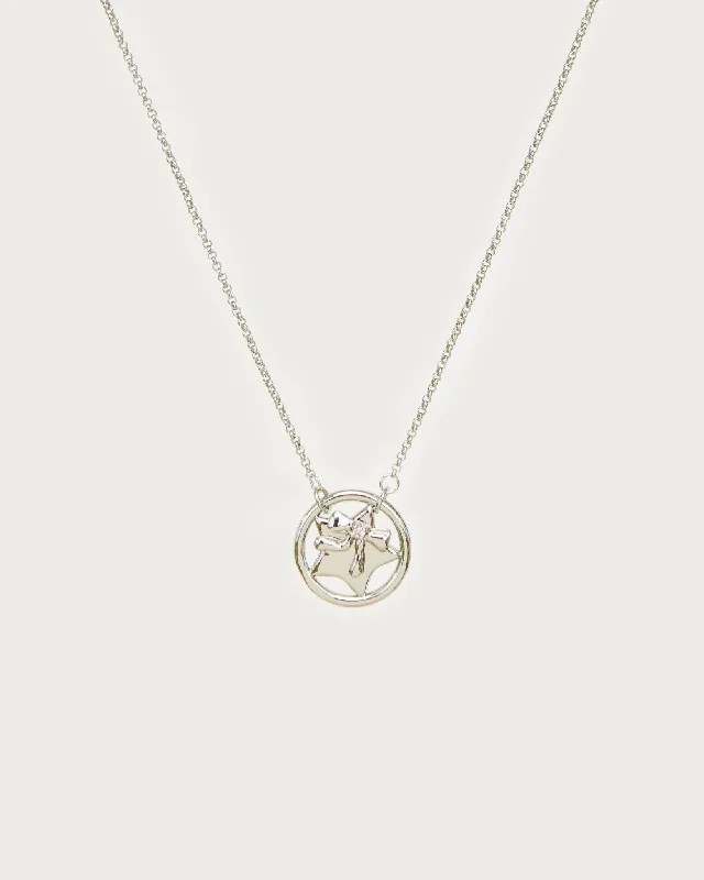 minimalist pendant necklace with engraving -The Pure Star Necklace