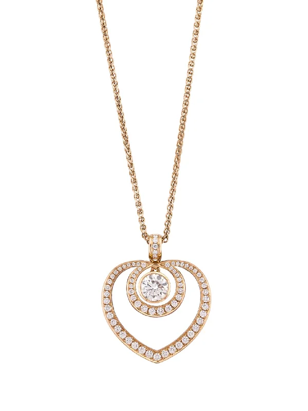 vibrant pendant for necklace gift -Sophie Open Heart Rose Gold Diamond Pendant