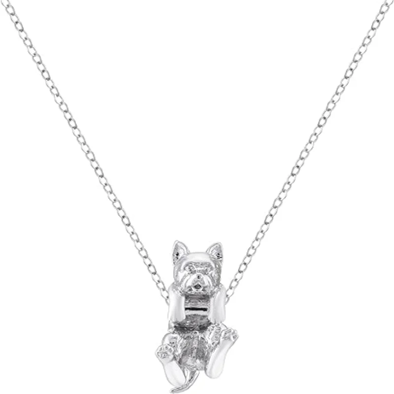 unique pendant necklace for women -Dangling Dog Cute Breeds Pendant Necklace