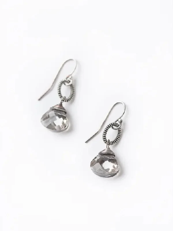 trendy flower drop earrings for casual wear-Moonlight Crystal Drop Dangles by Anne Vaughan