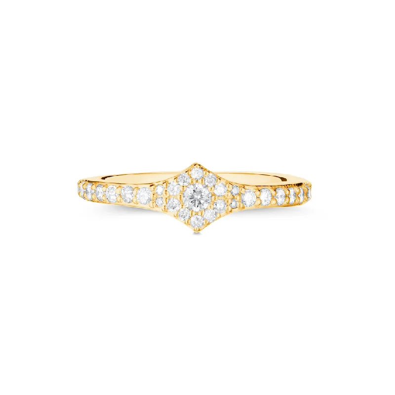 men’s engagement rings with modern square diamonds -Amara Ring