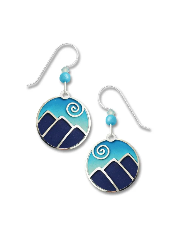 elegant zirconia earrings for a sparkling effect-Blue Mountain Range Dangles by Adajio