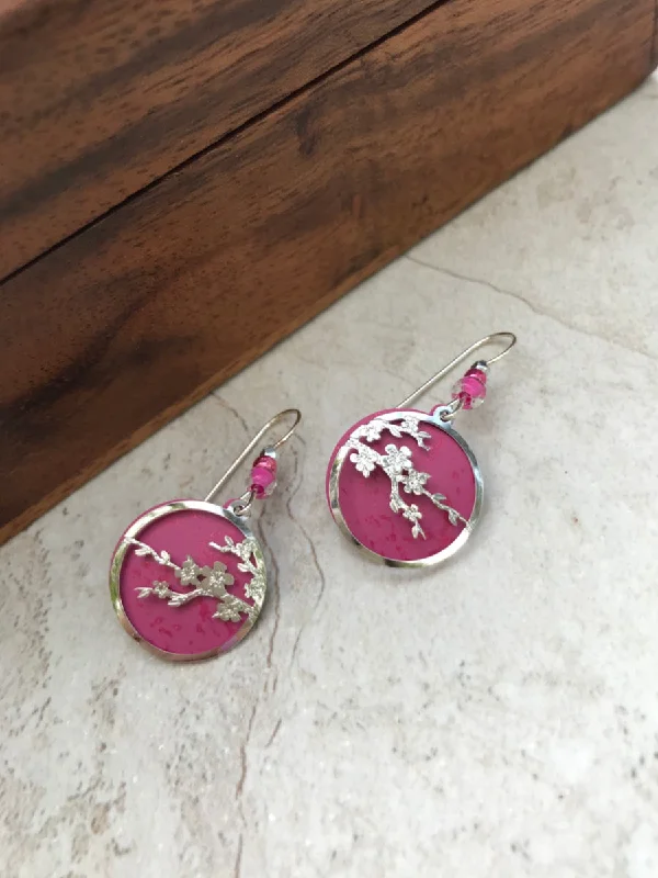 chic floral earrings for a fresh vibe-Cherry Blossom Dangles by Adajio