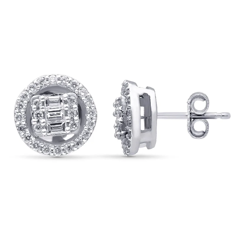 dazzling zirconia drop earrings for a sparkling touch-White Gold Diamond Legendary Earrings