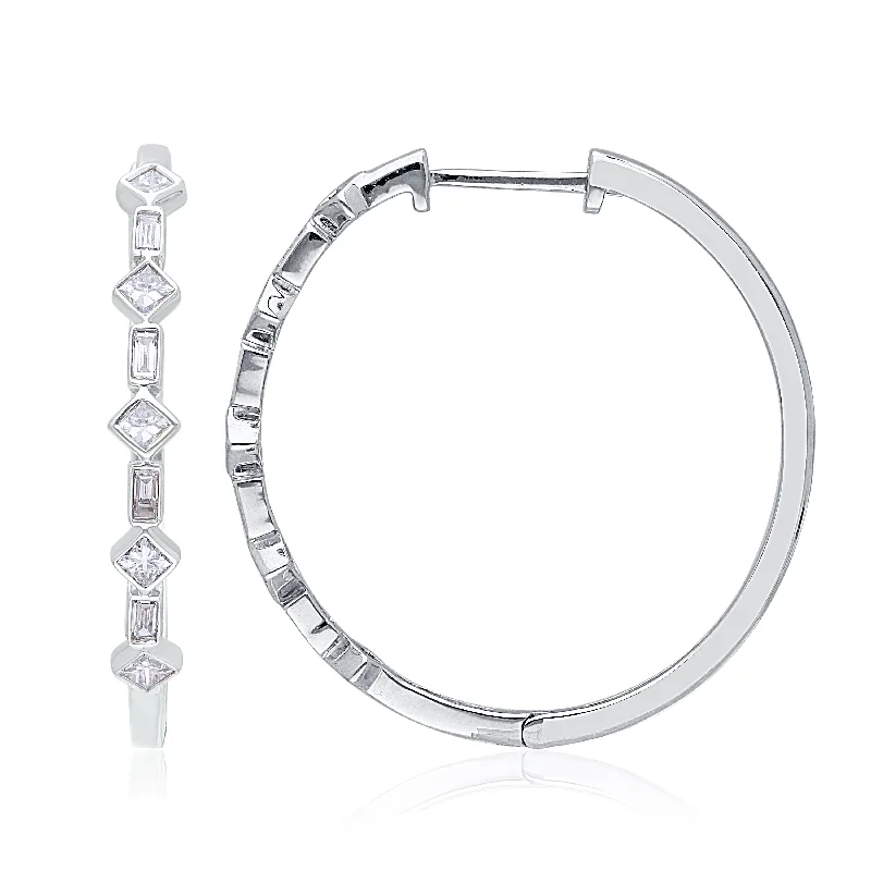 trendy braided earrings for a chic vibe-White Gold Diamond Legendary Earrings