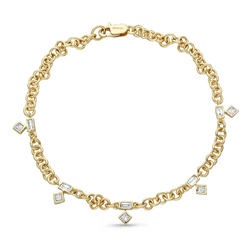 chic floral earrings for a fresh vibe-Yellow Gold Diamond Legendary Bracelet