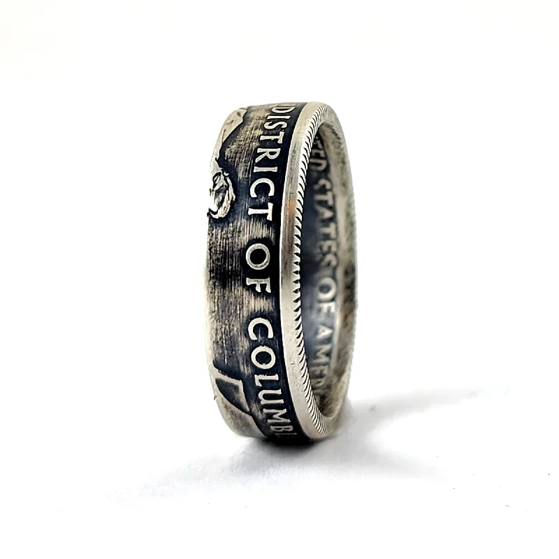 elegant wedding bands with diamond inlays -90% Silver District of Columbia Quarter Ring