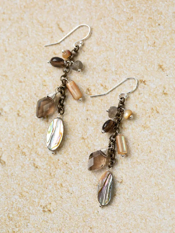 glamorous heart-shaped earrings for a romantic touch-Dunes Gemstone Cascade Dangles by Anne Vaughan