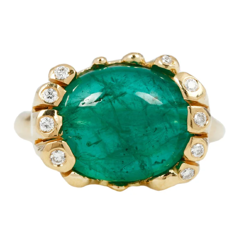 luxurious wedding bands for brides with diamonds -Emerald Eclipse Ring