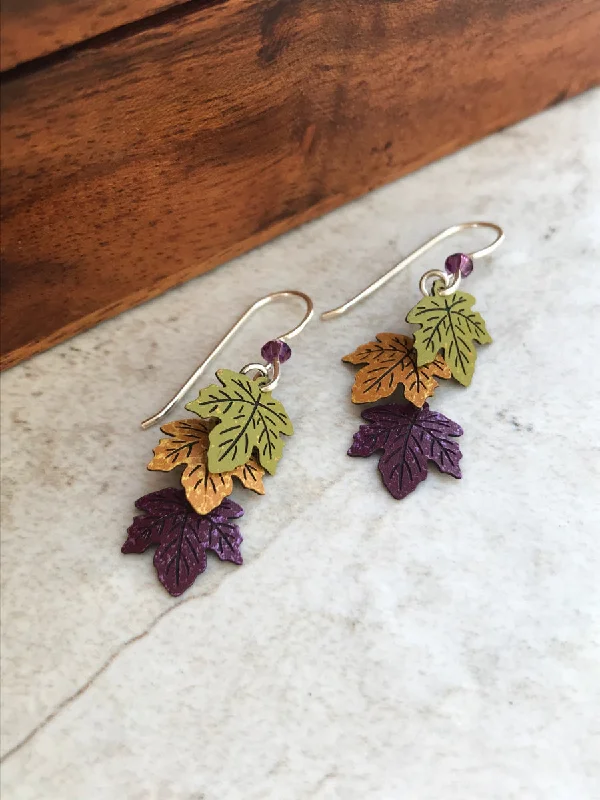 modern square earrings for a bold statement-Fall Leaves Earrings by Sienna Sky