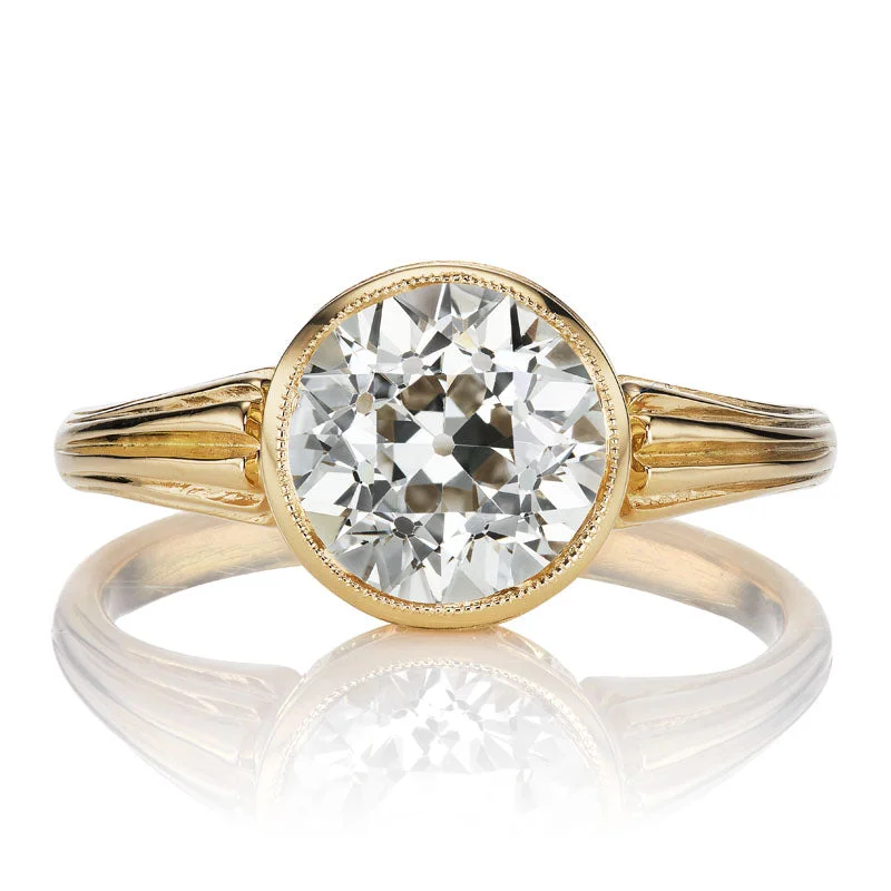 luxury engagement rings with round-cut diamonds -Joelle 2.03