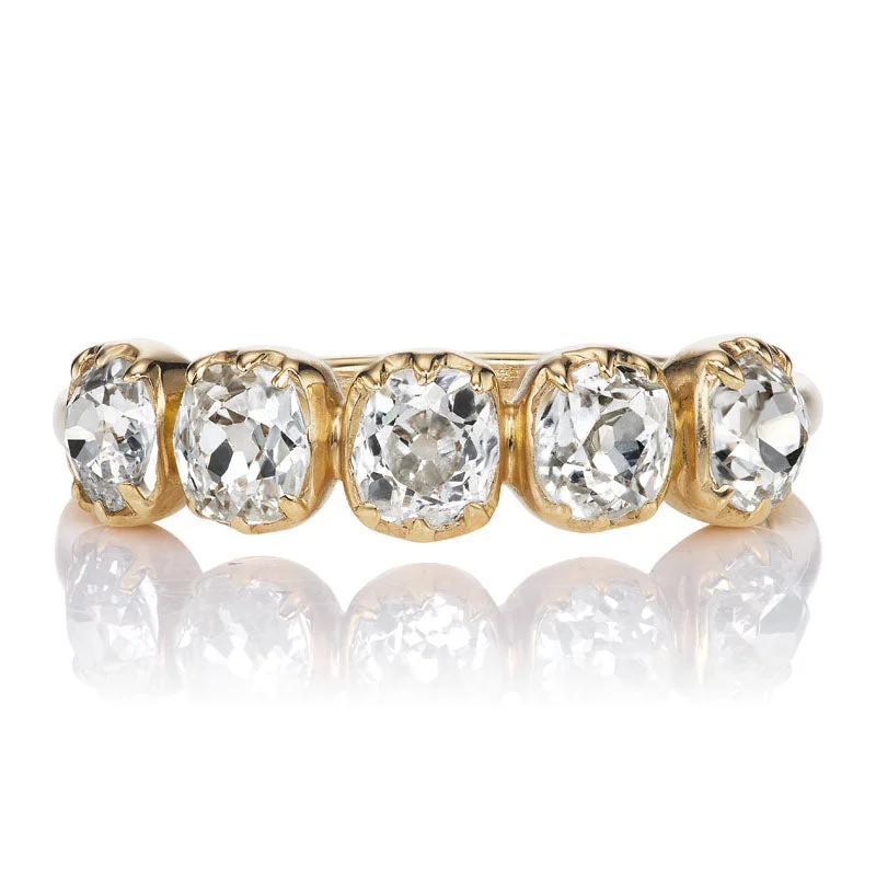 luxury rings with princess-cut diamonds for engagement -Andria Band 1.20