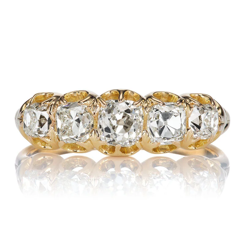 elegant wedding rings with emerald-cut diamonds -Adrienne Band 1.60