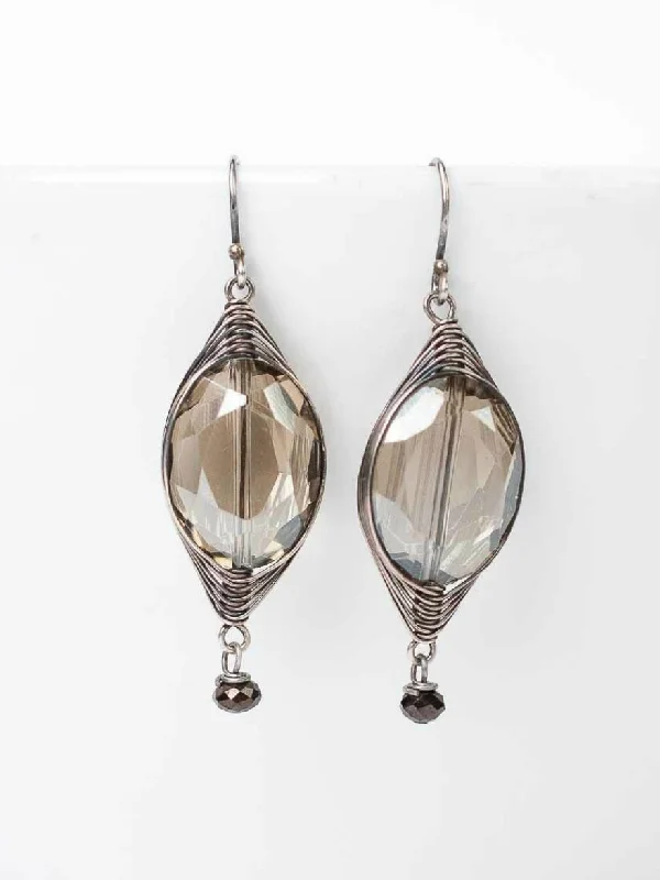 delicate freshwater pearl earrings for casual wear-Large Windsor Castle Dangles by Anne Vaughan